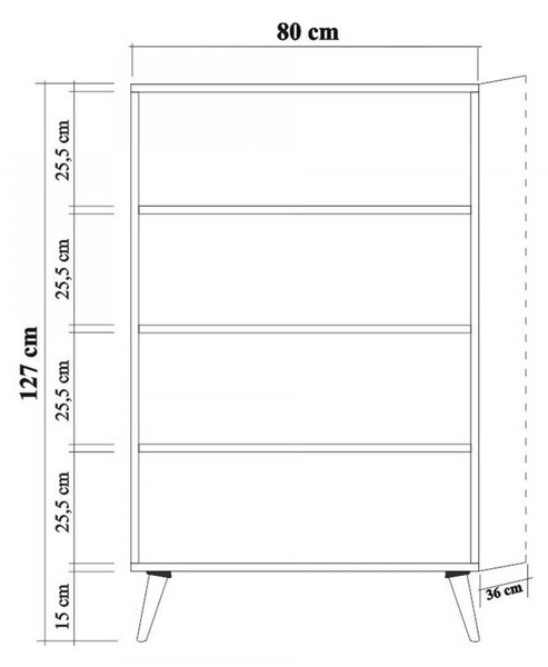 Hanah Home Komoda Multibox 80 cm hnědá