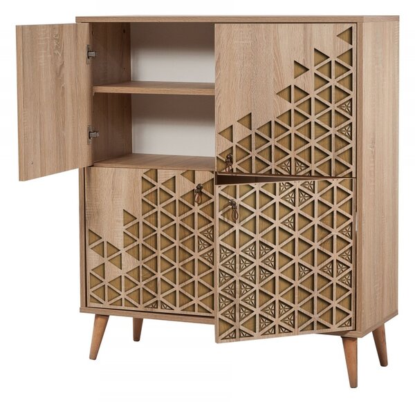 Hanah Home Komoda Kikos 95 cm hnědá