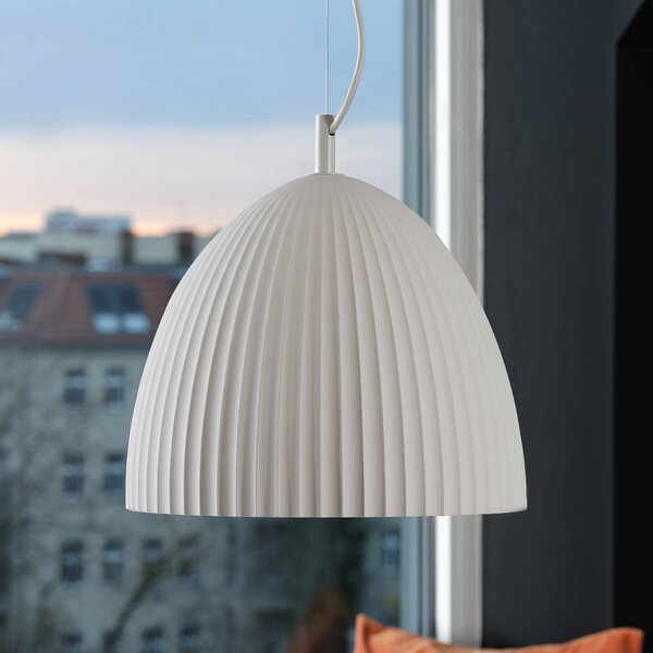 OSRAM závěsné světlo Decor Plaster Routes Bell, bílá, sádra, E27, stmívatelný, Bílá / opál, Obývací pokoj / jídelna, Sádra / hlína