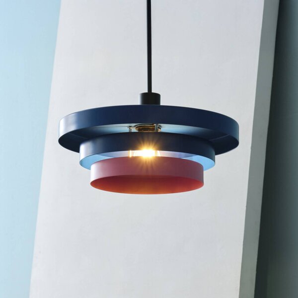 OSRAM Závěsné světlo Decor Layers, modré/růžové, ocel, E27, stmívatelný, Modrá, Kuchyň, kov, Moderní
