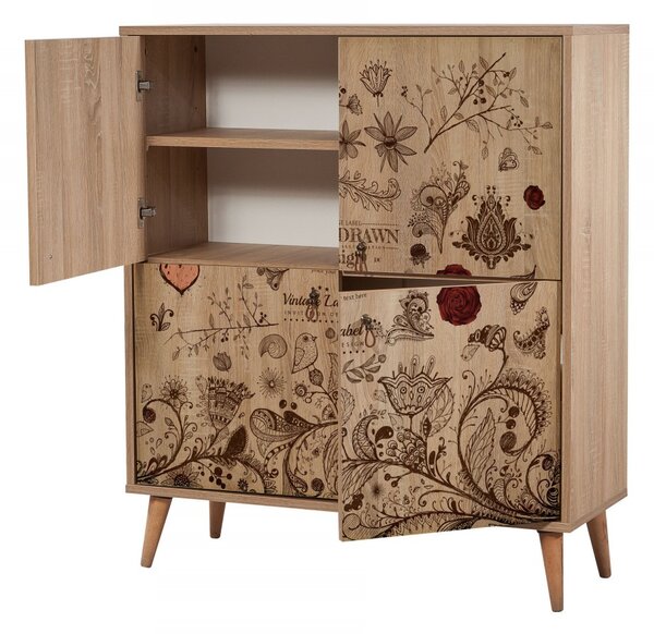 Hanah Home Komoda Kikos 95 cm dub sonoma