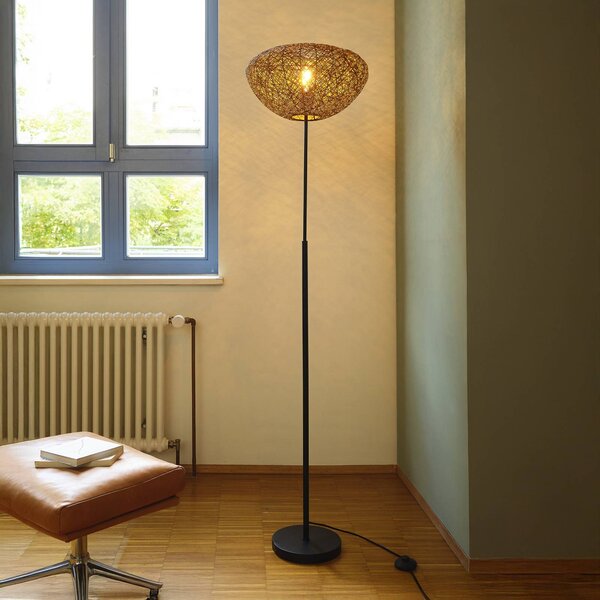 OSRAM Stojací lampa Decor Paper Drop, papír, béžová, E27, Hnědá / rez, Obývací pokoj / jídelna, Papír / lunolit / lunopal, Venkovský / rustikální