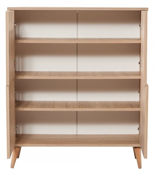 Hanah Home Komoda Kikos 95 cm hnědá/červená