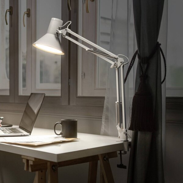OSRAM LED svítidlo Office Line Desk Retro, bílé, 3 000 K, stmívatelný, Bílá / opál, Pracovna / kancelář, kov