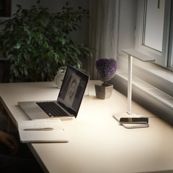 OSRAM LED stolní lampa Office Line Desk Banker, bílá, stmívatelné, stmívatelný, Bílá / opál, Pracovna / kancelář, Hliník
