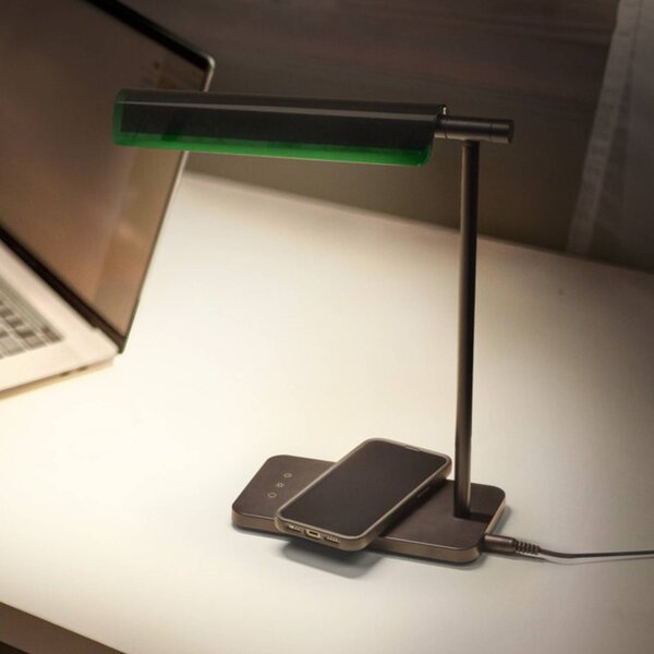 OSRAM LED stolní lampa Office Line Desk Roof černá, stmívatelné, stmívatelný, Černá, Pracovna / kancelář, kov