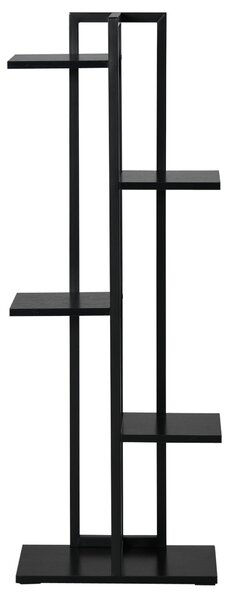 Outsunny 5-patrový stojan na květiny z MDF a oceli, 40x22x113 cm, černý | Aosom