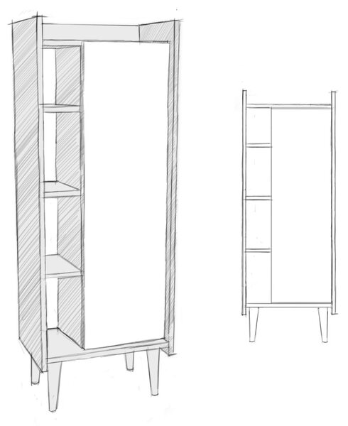 Hanah Home Koupelnová skříňka Mirage 50 cm bílá/hnědá
