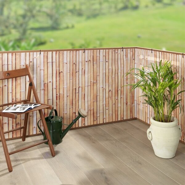 Světle hnědá plastová balkonová zástěna 500x85 cm – Maximex