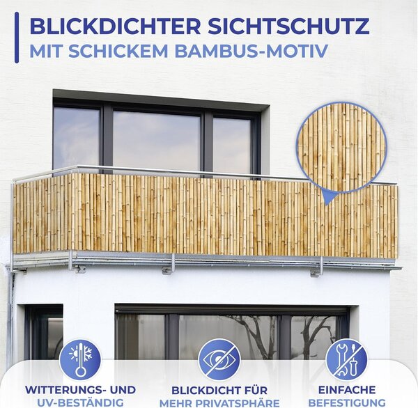 Světle hnědá plastová balkonová zástěna 500x85 cm – Maximex