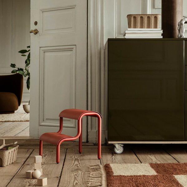 FERM LIVING Stolička Up Step, Poppy Red