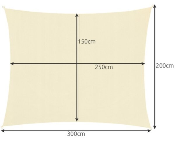 Stínící plachta obdélník 2 x 3 m 23163