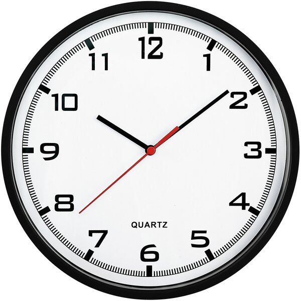 Designové plastové hodiny Magit - černé