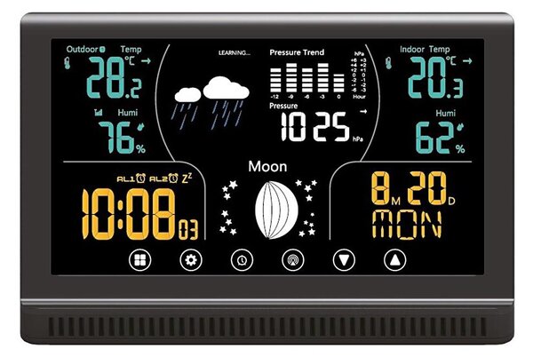 Winner Group - Meteostanice s LCD barevným displejem a budíkem 5xAAA