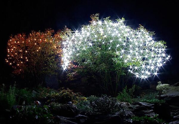 Vánoční LED světelná síť 1,5 x 1,5 m, 100 diod, studeně bílá