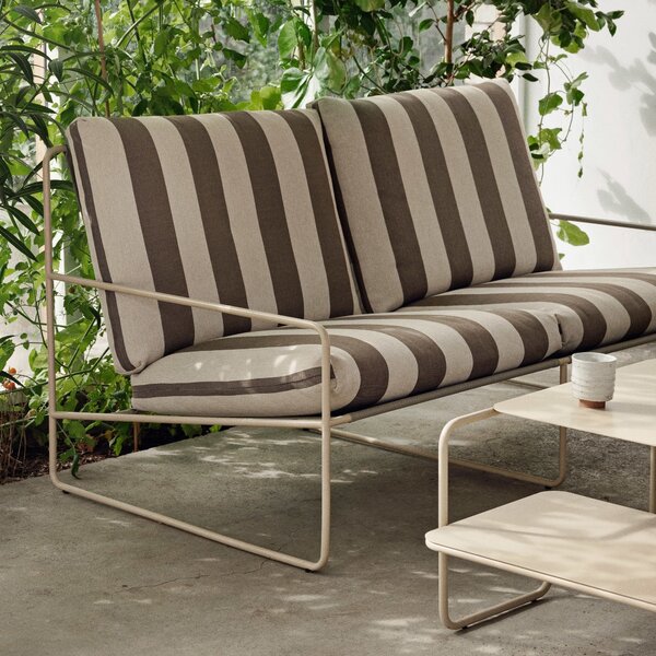 FERM LIVING Zahradní pohovka Desert, Cashmere / Chocolate