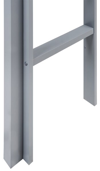 Vyvýšená postel s psacím stolem Borovicové dřevo FOUCAMONT 90 x 200 cm Šedá