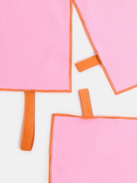 Sinsay - Sada rychleschnoucích ručníků 3 pack - růžová