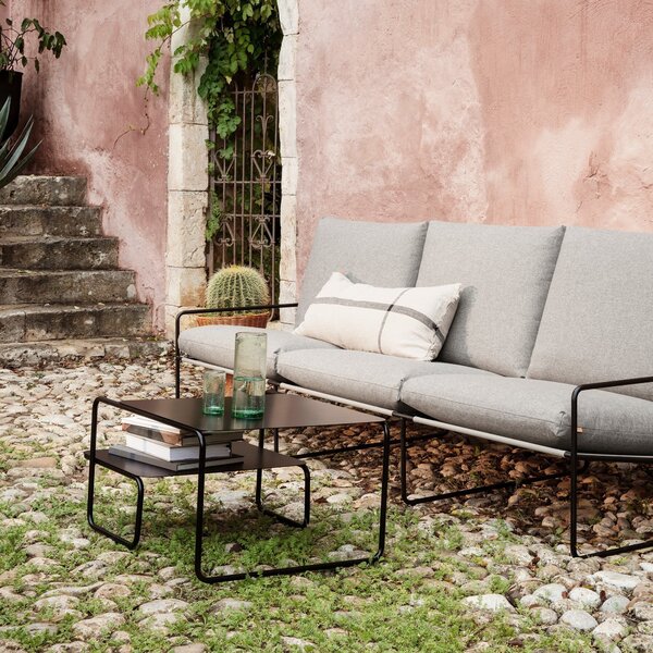 FERM LIVING Zahradní pohovka Desert, Black / Dark Sand