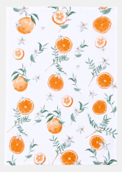 Sinsay - Sada kuchyňských utěrek s motivem pomerančů 3 pack - oranžová