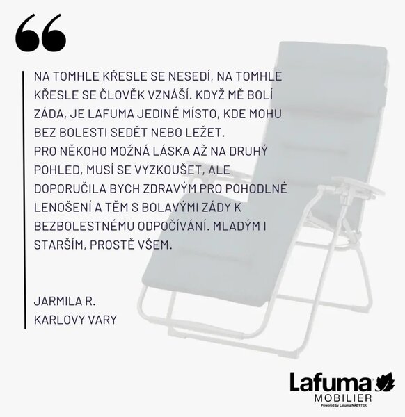 Zvýhodněná sada: 2× Relaxační křeslo Lafuma FUTURA XL BeComfort modrá Bleu Encre + 2× držák nápojů ZDARMA