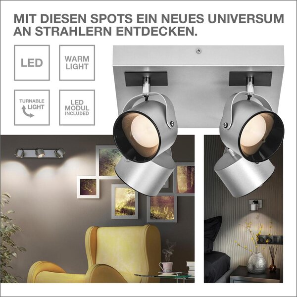 LEDVANCE LED nástěnné bodové svítidlo Jupiter stříbrné 1 spot 4058075828209