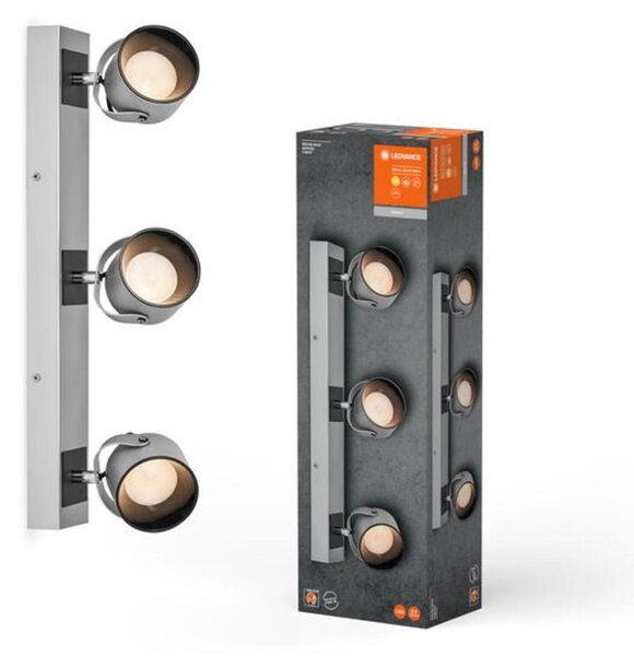 LEDVANCE LED nástěnné a stropní bodové svítidlo Jupiter stříbrné 3 spoty 4058075828247