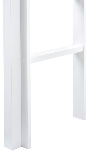 Vyvýšená postel s psacím stolem Borovicové dřevo FOUCAMONT 90 x 200 cm Bílá