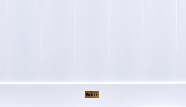 Vyvýšená postel s psacím stolem Borovicové dřevo FOUCAMONT 90 x 200 cm Bílá