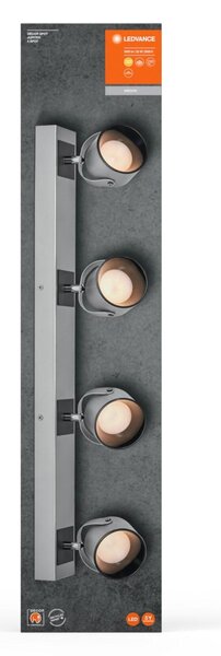 LEDVANCE LED nástěnné a stropní bodové svítidlo Jupiter stříbrné 4 spoty 4058075828261