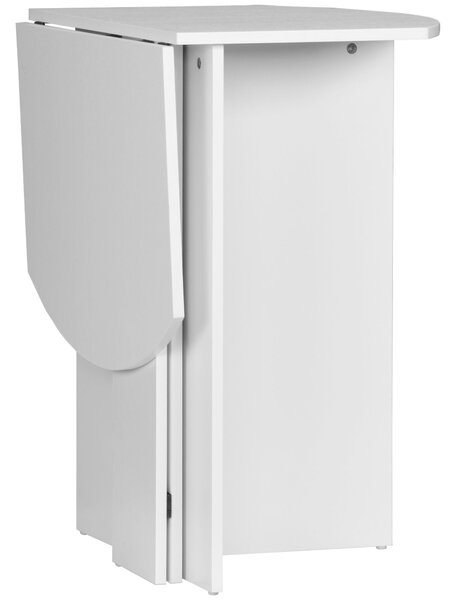 HOMCOM Skvělý Skládací Jídelní Stůl, Externí Skládací Stůl, Kuchyňský a Obývací Stůl dřevěný 90x60x74 cm, Bílý | Aosom