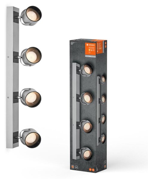 LEDVANCE LED nástěnné a stropní bodové svítidlo Jupiter stříbrné 4 spoty 4058075828261