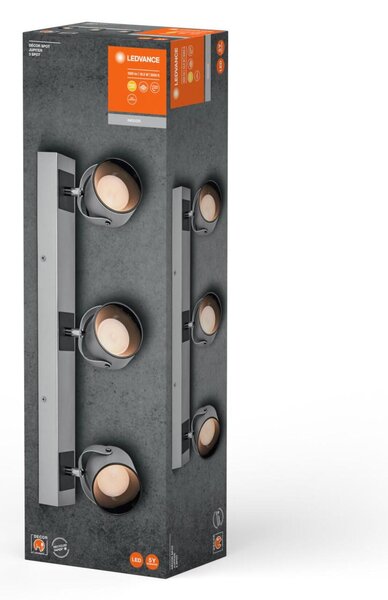 LEDVANCE LED nástěnné a stropní bodové svítidlo Jupiter stříbrné 3 spoty 4058075828247