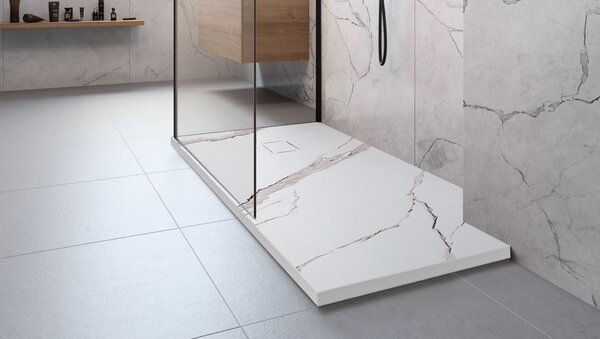 Sprchová vanička Bazalt CARRARA WHITE 80x100