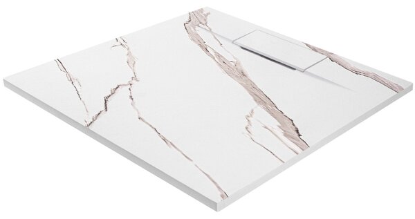 Sprchová vanička Bazalt CARRARA WHITE 90x90