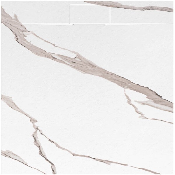 Sprchová vanička Bazalt CARRARA WHITE 90x90