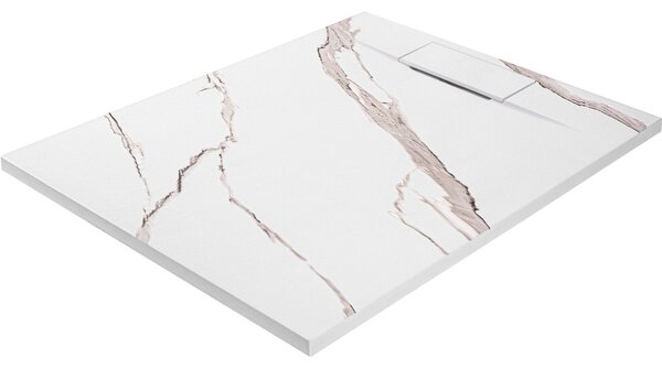 Sprchová vanička Bazalt CARRARA WHITE 80x100