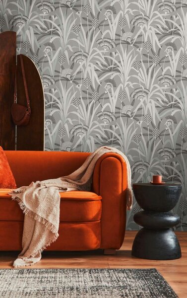A.S. Création | Vliesová tapeta na zeď French Affair 39936-2 | 0,53 x 10,05 m | šedá, černá, zelená, bílá