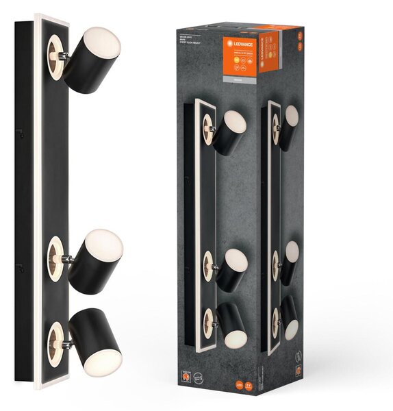 LEDVANCE LED nástěnné a stropní bodové svítidlo Mars CLICK-SELECT černé 3 spoty 4058075833838