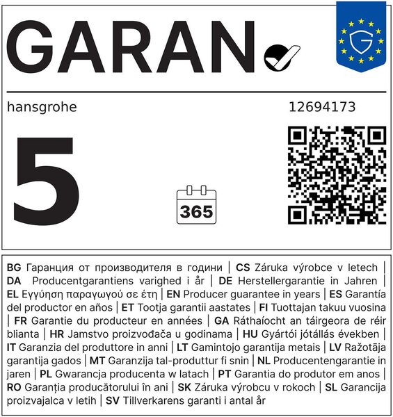 Hansgrohe Sifon na šálek, snadná instalace, chrom, 1 ks