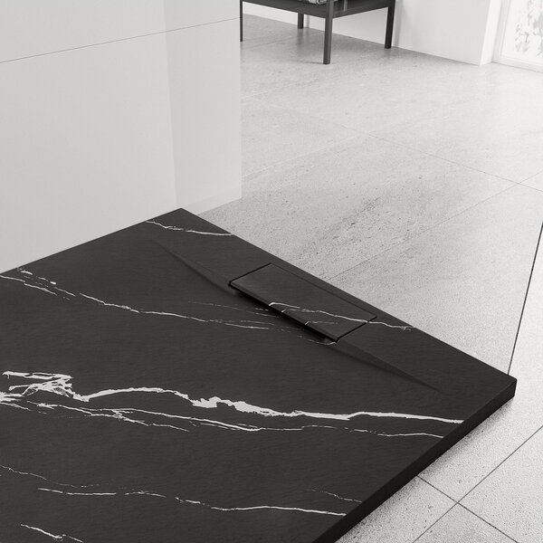 Sprchová vanička Bazalt CARRARA BLACK 90x90