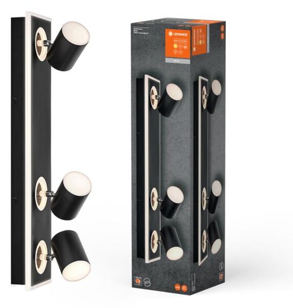 LEDVANCE LED nástěnné a stropní bodové svítidlo Mars CLICK-SELECT černé 3 spoty 4058075833838