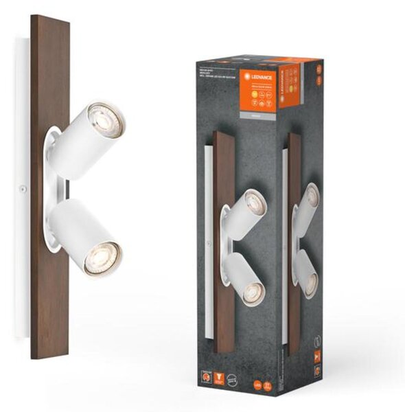 LEDVANCE LED nástěnné a stropní bodové svítidlo Mercury GU10 bílé 2x3.4W 927 DIM 4058075833579