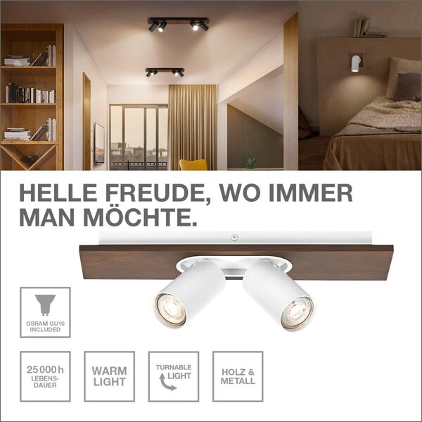 LEDVANCE LED nástěnné a stropní bodové svítidlo Mercury GU10 bílé 4x3.4W 927 DIM 4058075833616
