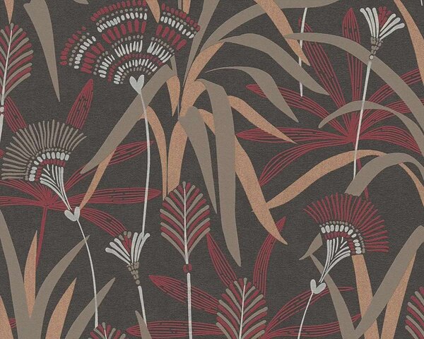 A.S. Création | Vliesová tapeta na zeď French Affair 39936-4 | 0,53 x 10,05 m | černá, šedá, měděná, vínová, bílá