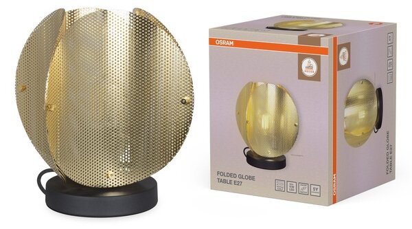 Zlatá stolní lampa Globe Skládaný design