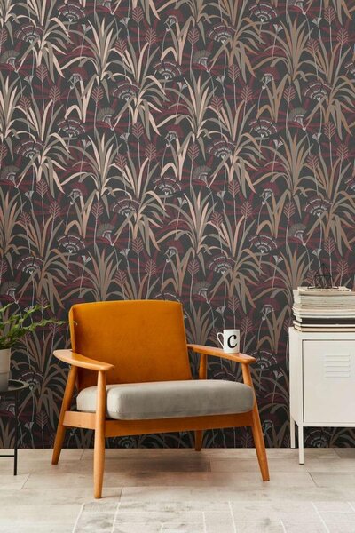 A.S. Création | Vliesová tapeta na zeď French Affair 39936-4 | 0,53 x 10,05 m | černá, šedá, měděná, vínová, bílá