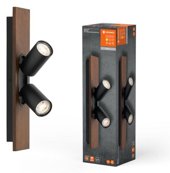 LEDVANCE LED nástěnné a stropní bodové svítidlo Mercury GU10 černé 2x3.4W 927 DIM 4058075828063