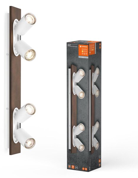 LEDVANCE LED nástěnné a stropní bodové svítidlo Mercury GU10 bílé 4x3.4W 927 DIM 4058075833616