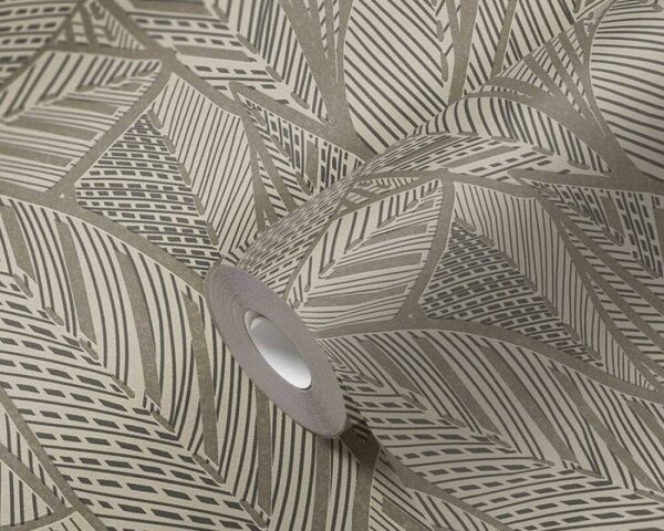 A.S. Création | Vliesová tapeta na zeď French Affair 39933-2 | 0,53 x 10,05 m | metalická, šedá, černá